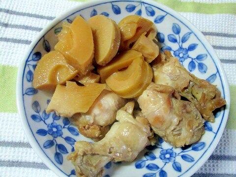 タケノコと鶏手羽元の煮物（圧力鍋使用）